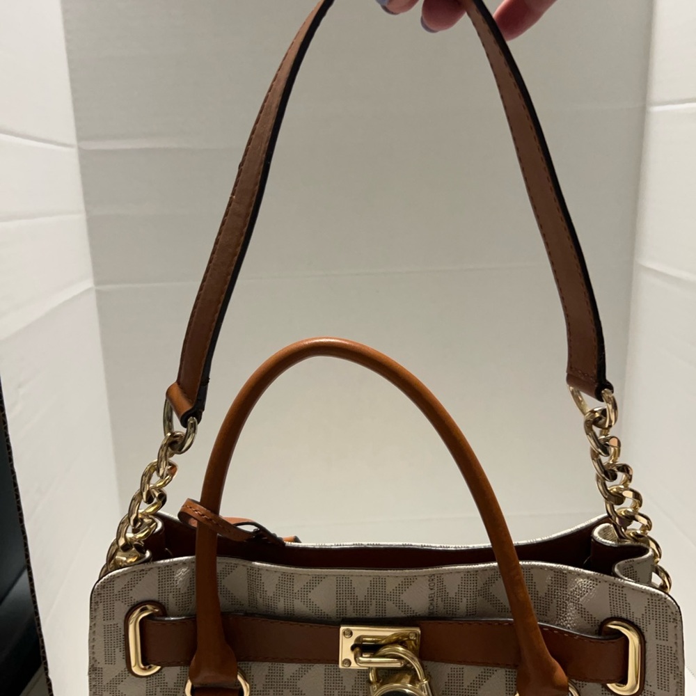 Michael Kors Brown and Cream Signature Tote Bag - Picture 6 of 9